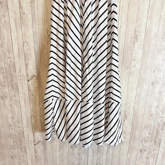 J. Jill Heather V-Neck Striped Tasseled Rope Viscose Dress - Picture 8 of 9